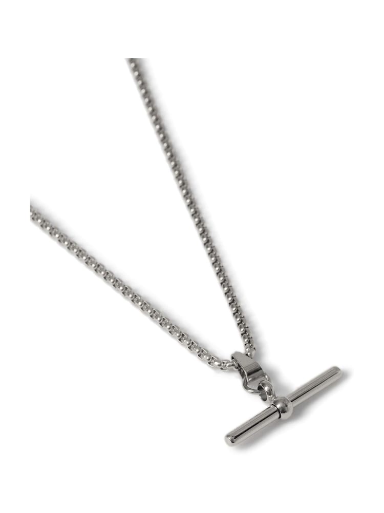 Silver Tone Stainless Tbar Necklace - Image 2 of 2