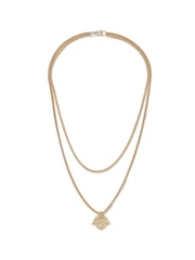 DCK Mens Yellow Gold Tone Premium Engraved Pendant Necklace - Image 1 of 2