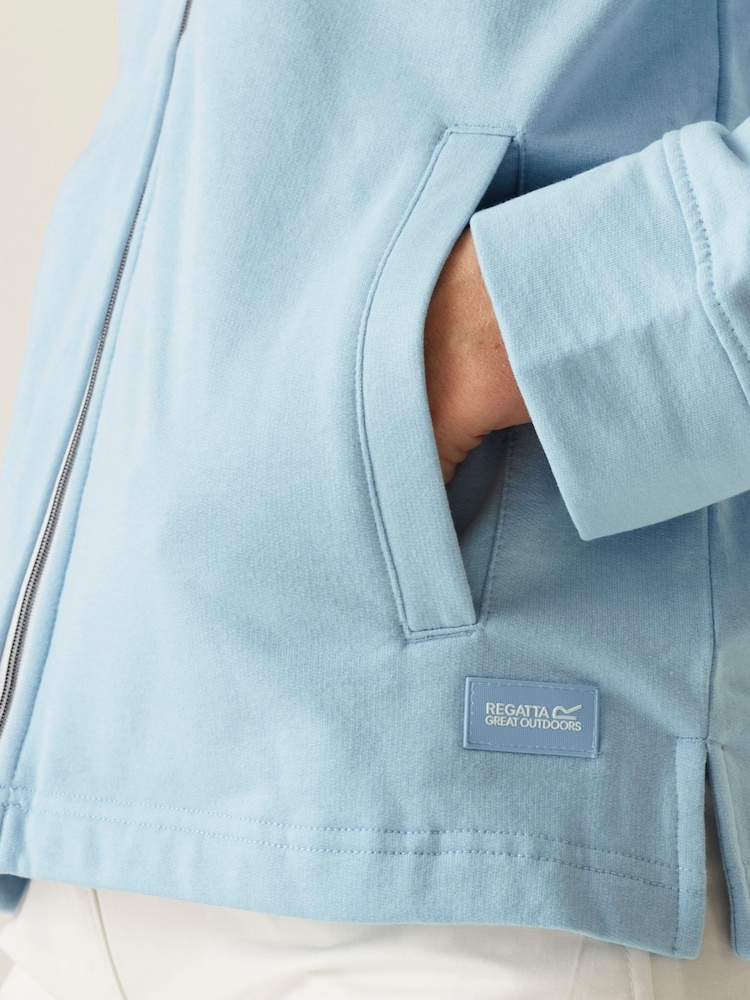 Blauw - Regatta Bayletta hoodie met volledige rits voor dames - Image 4 of 7