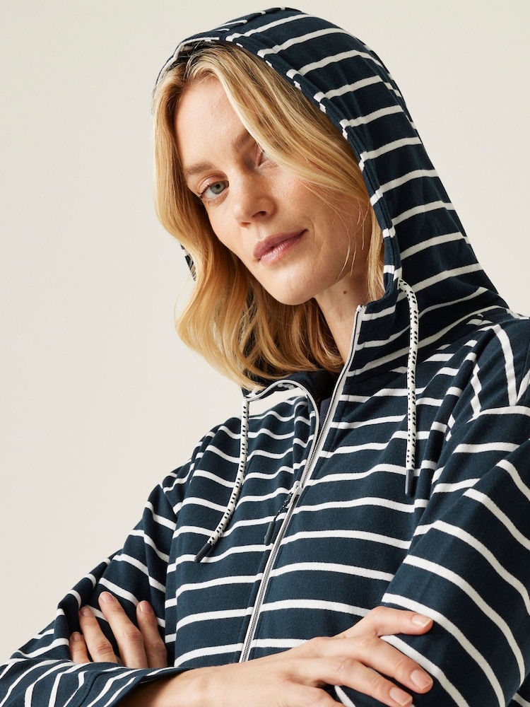 Regatta Dark Blue Womens Bayletta Full Zip Hoodie - Image 5 of 8