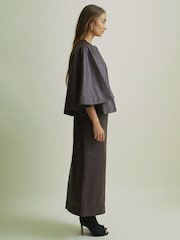 Florere Leather Cape-Sleeve Jacket - Image 5 of 7