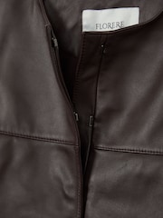 Florere Leather Cape-Sleeve Jacket - Image 7 of 7