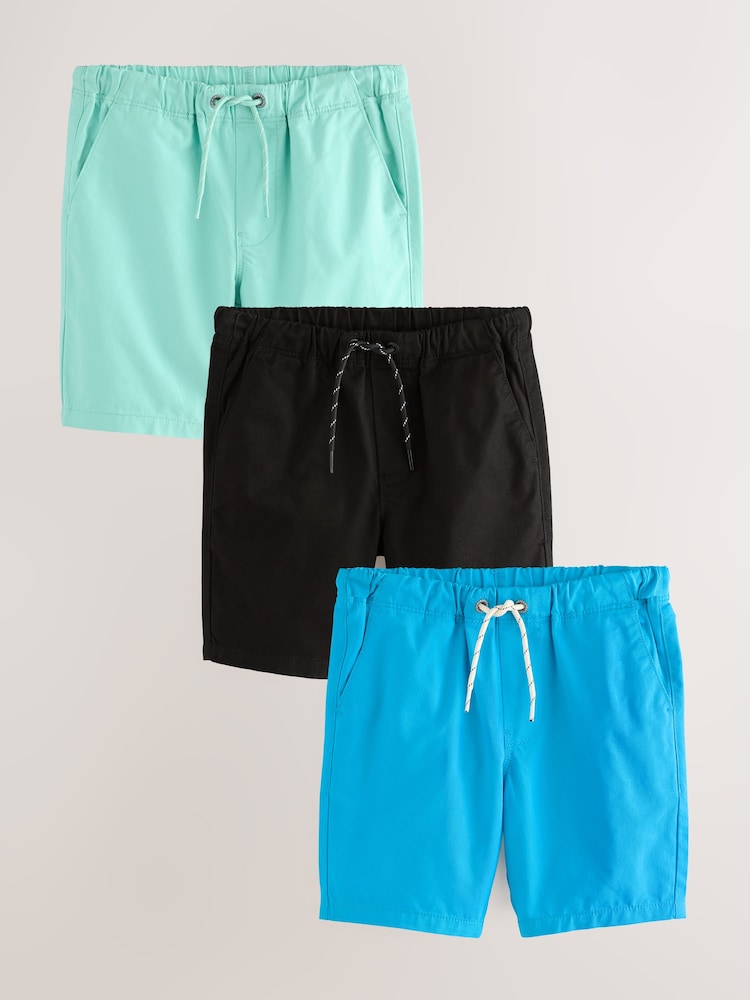 Verde azulado/cobalto/negro - Pantalones cortos sin cierres (3-16 años) - Imagen 1 de 7 Verde azulado/cobalto/negro - Pantalones cortos sin cierres (3-16 años) - Imagen 1 de 7