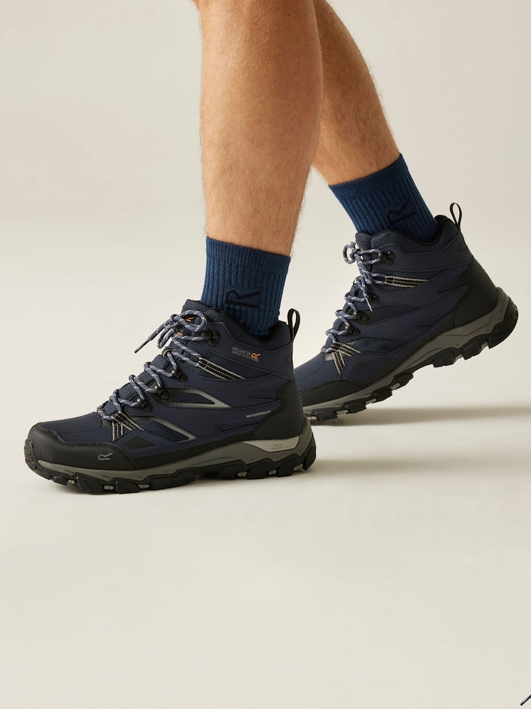 Buy Regatta Blue Mens Holcombe III Mid Waterproof Walking  display picture 3