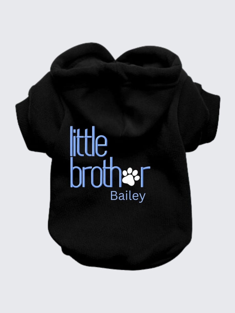 Personalised Little Brother 100% Cotton Hoodie by RUFF - Image 2 of 5