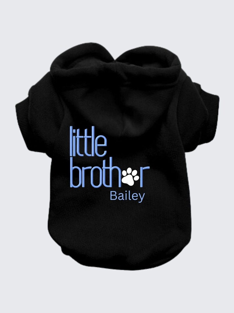 Personalised Little Brother 100% Cotton Hoodie by RUFF - Image 2 of 5 Personalised Little Brother 100% Cotton Hoodie by RUFF - Image 2 of 5