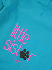 Personalised Little Sister Dog 100% Cotton Hoodie by RUFF - Image 3 of 5