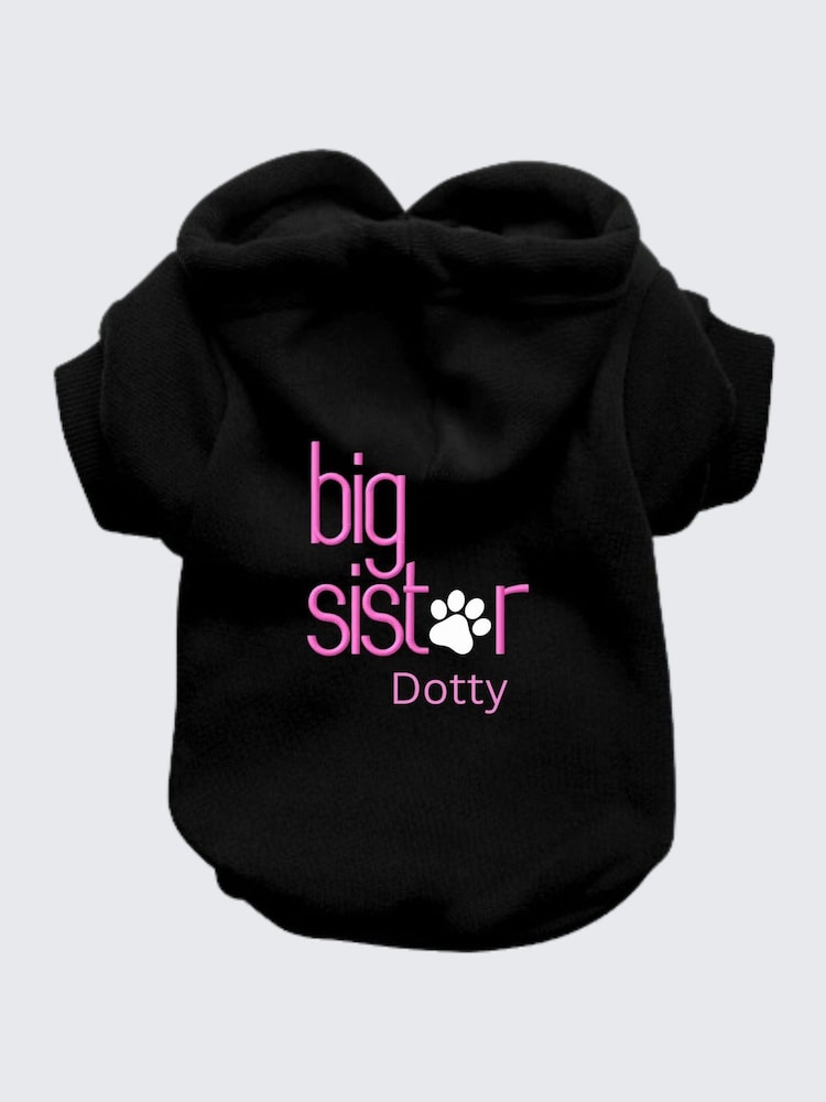 Personalised Big Sister Dog 100% Cotton Hoodie by RUFF - Image 2 of 5