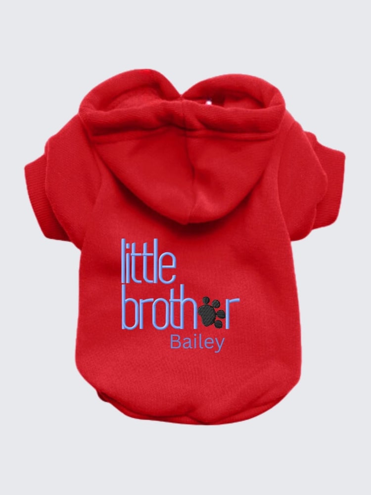 Personalised 100% Cotton Little Brother Hoodie by RUFF - Image 1 of 5