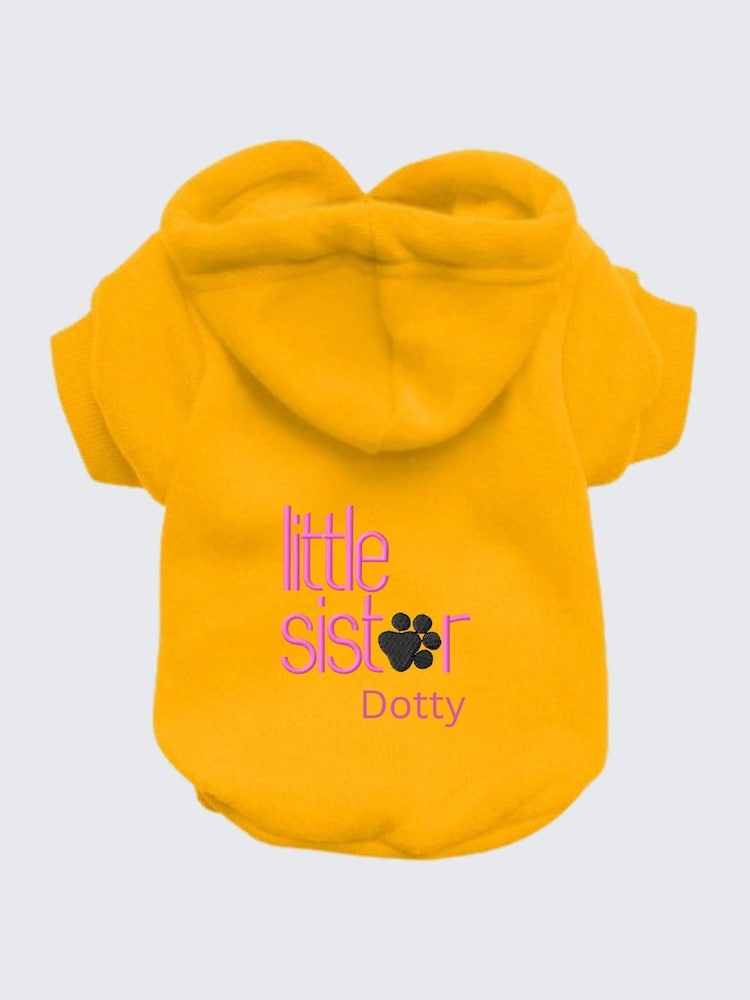 Personalised Little Sister Dog 100% Cotton Hoodie by RUFF - Image 2 of 5