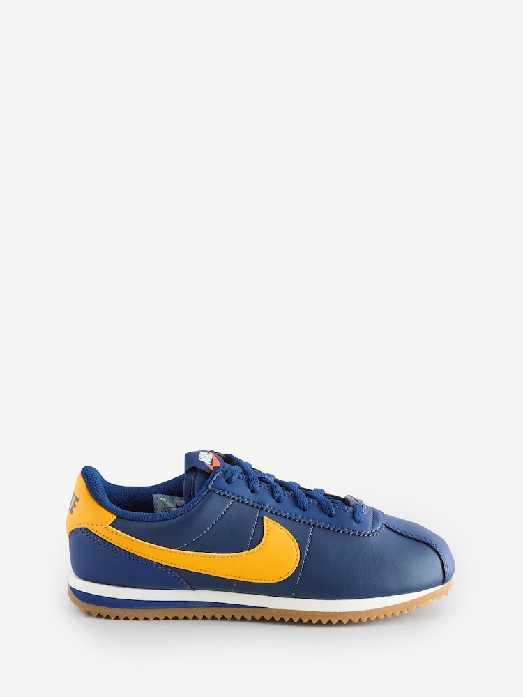 Nike Navy/Yellow Youth Cortez Trainers - Image 1 of 1