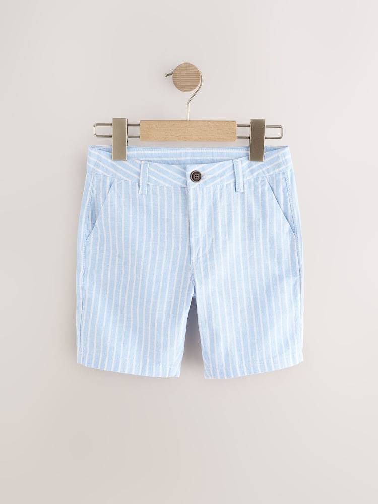 Light Blue Stripe Chino Shorts (3-16yrs) - Image 1 of 4