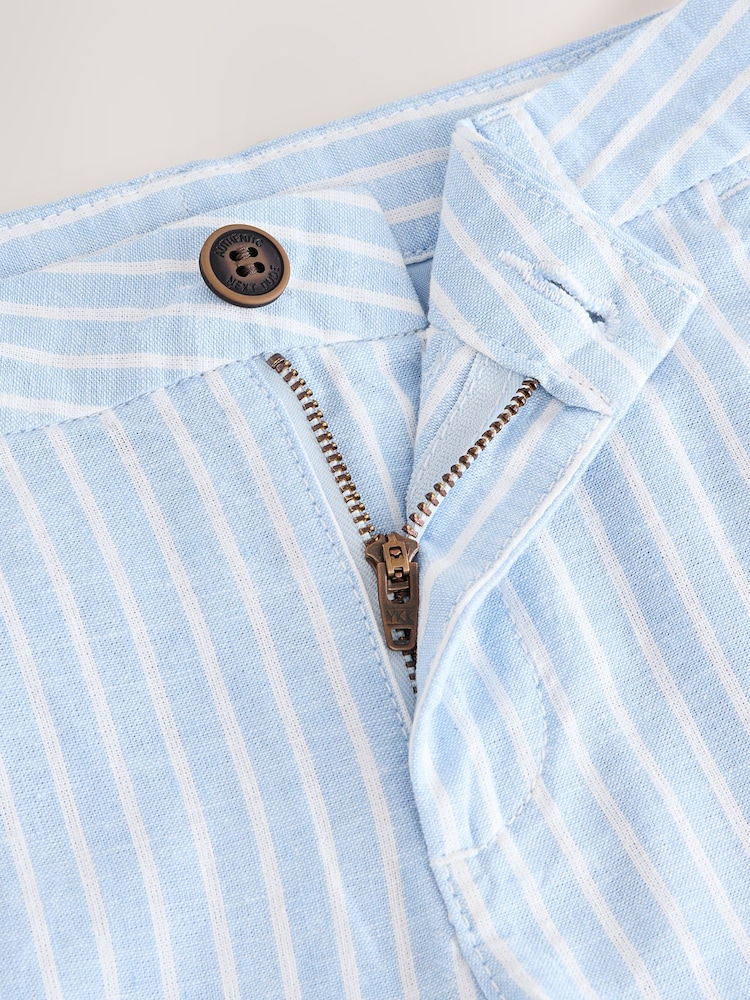 Light Blue Stripe Chino Shorts (3-16yrs) - Image 4 of 4