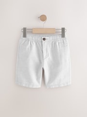 Light Grey Linen Blend Shorts (3-16yrs) - Image 1 of 8