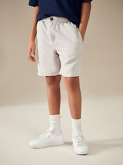 Light Grey Linen Blend Shorts (3-16yrs) - Image 2 of 8