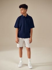 Light Grey Linen Blend Shorts (3-16yrs) - Image 3 of 8