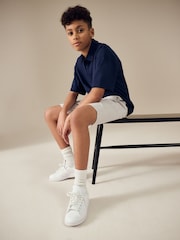 Light Grey Linen Blend Shorts (3-16yrs) - Image 4 of 8