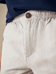 Light Grey Linen Blend Shorts (3-16yrs) - Image 5 of 8