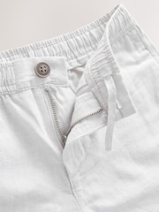 Light Grey Linen Blend Shorts (3-16yrs) - Image 7 of 8
