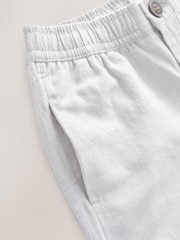 Light Grey Linen Blend Shorts (3-16yrs) - Image 8 of 8