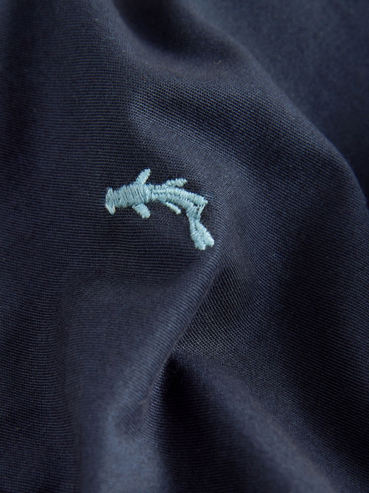 Bleu marine brodé - Short Chino (3-16ans) - Image 3 of 4