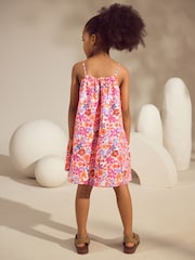 Multi Floral Print Broderie Sundress (3-16yrs) - Image 3 of 8