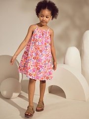 Multi Floral Print Broderie Sundress (3-16yrs) - Image 4 of 8