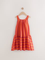 Red/Orange Stripe Summer Dress (3-16yrs) - Image 4 of 7