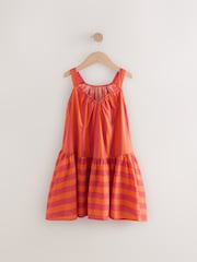 Red/Orange Stripe Summer Dress (3-16yrs) - Image 5 of 7