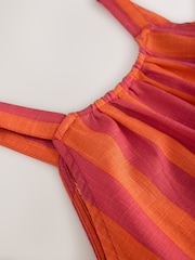 Red/Orange Stripe Summer Dress (3-16yrs) - Image 7 of 7