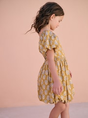 Yellow Printed Puffball Summer Dress (3-16yrs) - Image 2 of 8