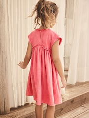 Pink Crochet Trim Summer Dress (3-16yrs) - Image 3 of 8