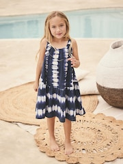 Blue Tie-dye Summer Dress (3-16yrs) - Image 1 of 7