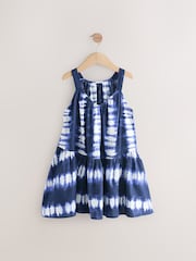 Blue Tie-dye Summer Dress (3-16yrs) - Image 5 of 7
