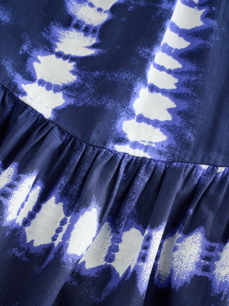 Blue Tie-dye Summer Dress (3-16yrs) - Image 6 of 7