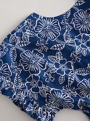 أزرق Woodblock - بدلة لعب مكشكشة ومطبوعة من 100% قطن (3-16سنوات) - صورة 7 من 7