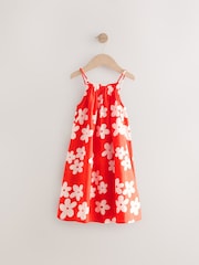 Red Floral 100% Cotton Summer Dress (3-16yrs) - Image 4 of 7