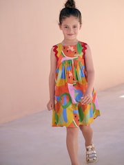 Red Ric Rac Trim Sun Summer Dress (3-16yrs) - Image 1 of 8
