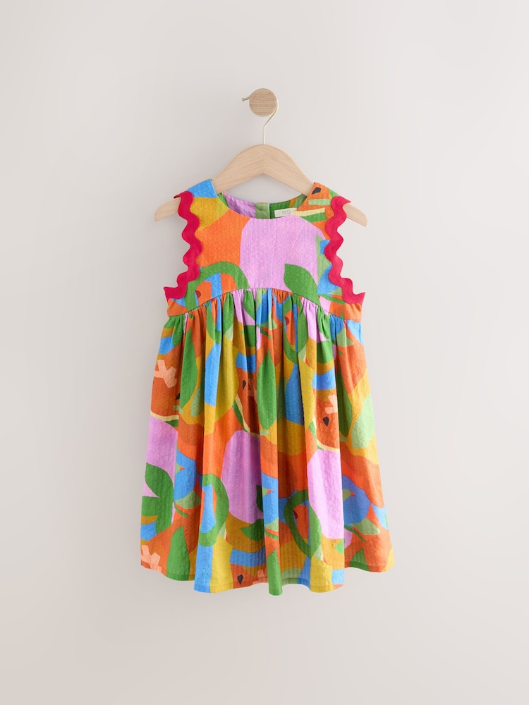 Red Ric Rac Trim Sun Summer Dress (3-16yrs) - Image 5 of 8