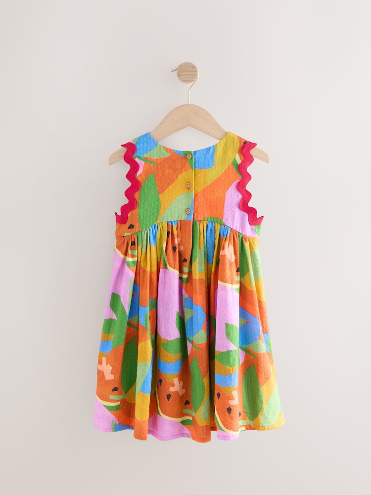 Red Ric Rac Trim Sun Summer Dress (3-16yrs) - Image 6 of 8