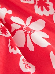 Red Printed 100% Cotton Cut-Out Dress (3-16yrs) - Image 7 of 8