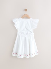 White Embroidered Summer Dress (3-16yrs) - Image 8 of 10