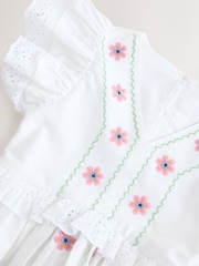 White Embroidered Summer Dress (3-16yrs) - Image 9 of 10