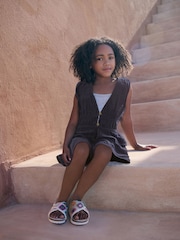 Navy Blue 100% Cotton Waistcoat, Shorts And Vest Top Set (3-16yrs) - Image 3 of 10