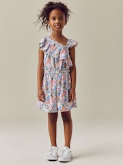 Pink Ditsy Frill Shoulder Playsuit (3-16yrs) - Image 1 of 8