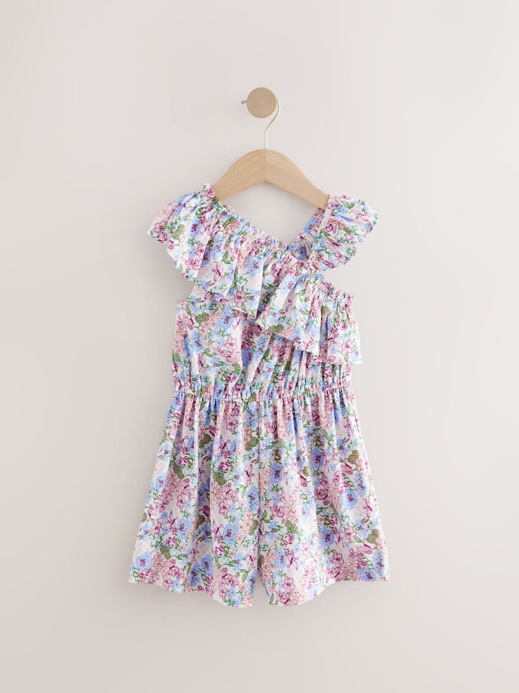 Pink Ditsy Frill Shoulder Playsuit (3-16yrs) - Image 5 of 8