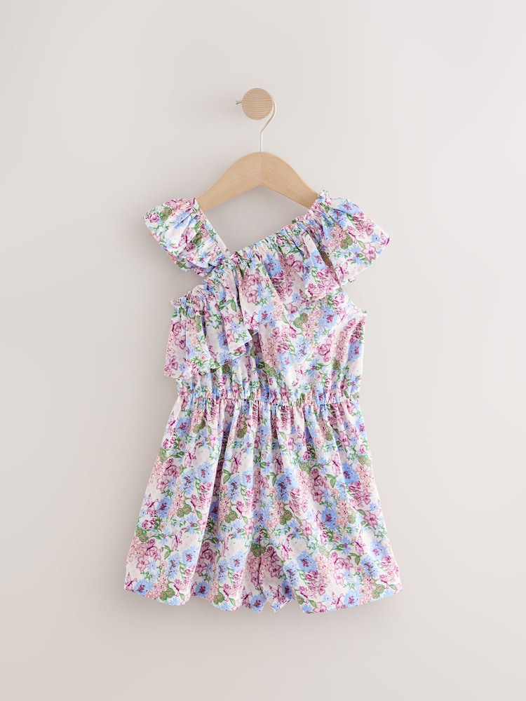 Pink Ditsy Frill Shoulder Playsuit (3-16yrs) - Image 6 of 8