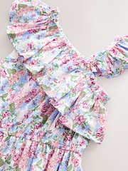 Pink Ditsy Frill Shoulder Playsuit (3-16yrs) - Image 7 of 8