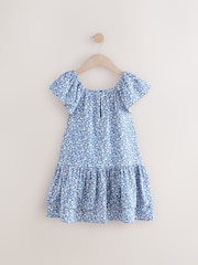 Blue Ditsy Frill Summer Dress (3-16yrs) - Image 6 of 8