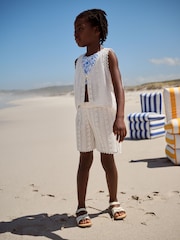 White Crochet Beach Co-ord Set (3-16yrs) - Image 1 of 7